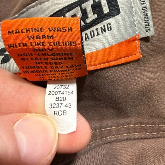 Duluth Trading 40 Grit Pants Mens 42x30 Brown Standard Fit Flex Twill Carpenter - Picture 11 of 12